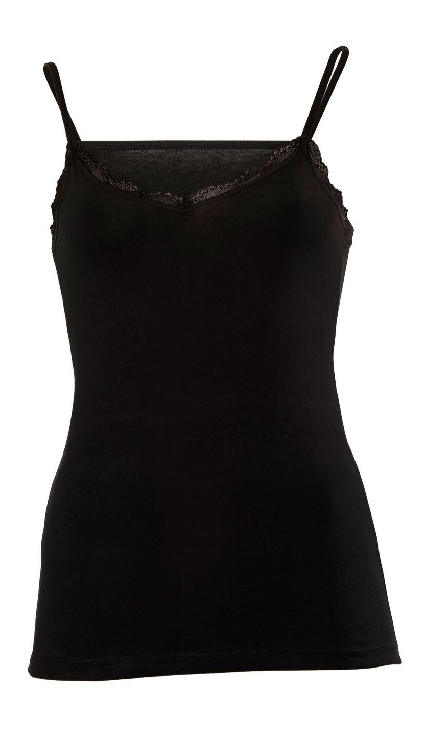 Pamuklu Dantelli Askılı Atlet Anıt 2174 - Siyah