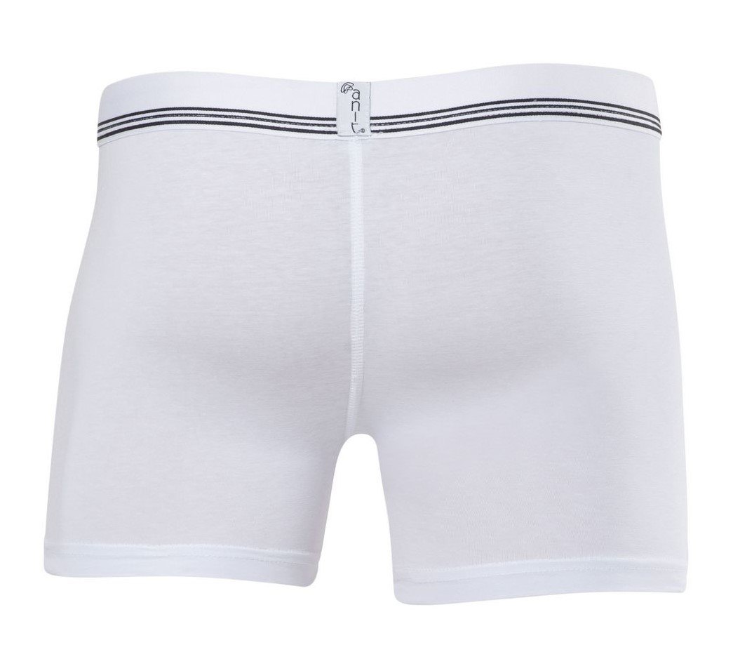 Çizgili Pamuklu Licralı Erkek Boxer Anıt 1252 - Beyaz
