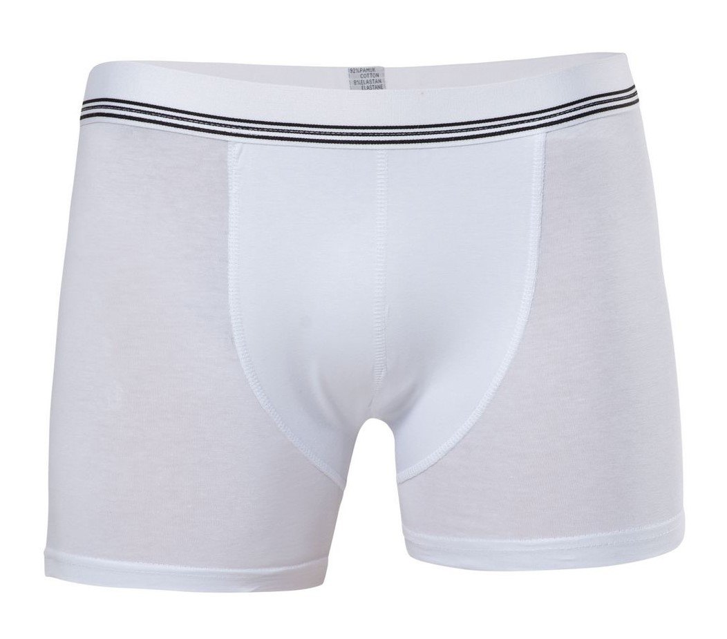 Çizgili Pamuklu Licralı Erkek Boxer Anıt 1252 - Beyaz