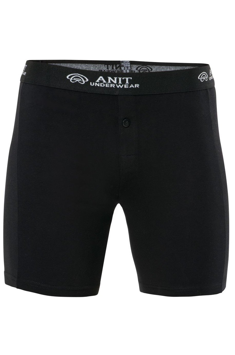 Pamuklu Elastan Uzun Erkek Boxer Anıt 1114 - Siyah