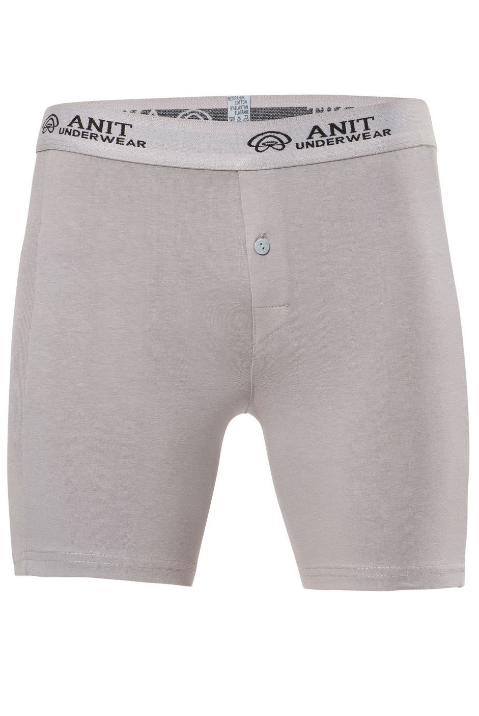 Pamuklu Elastan Uzun Erkek Boxer Anıt 1114 - Gri