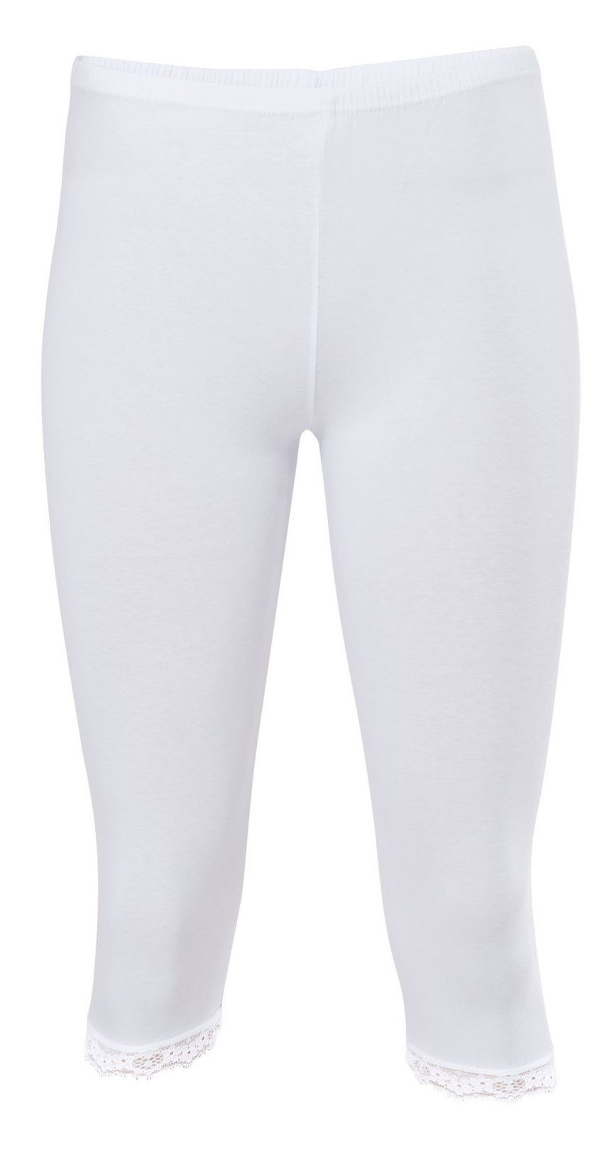 Yüksek Bel Esnek Dantelli Tayt Anıt 3254 - Beyaz