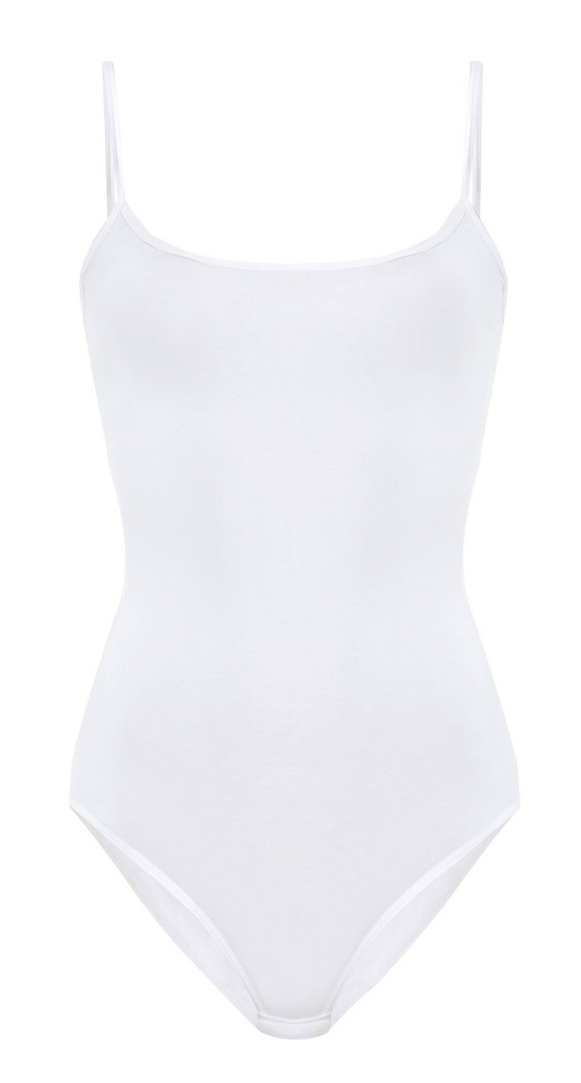 Pamuklu Esnek Tek Parça Body Anıt 4061 - Beyaz