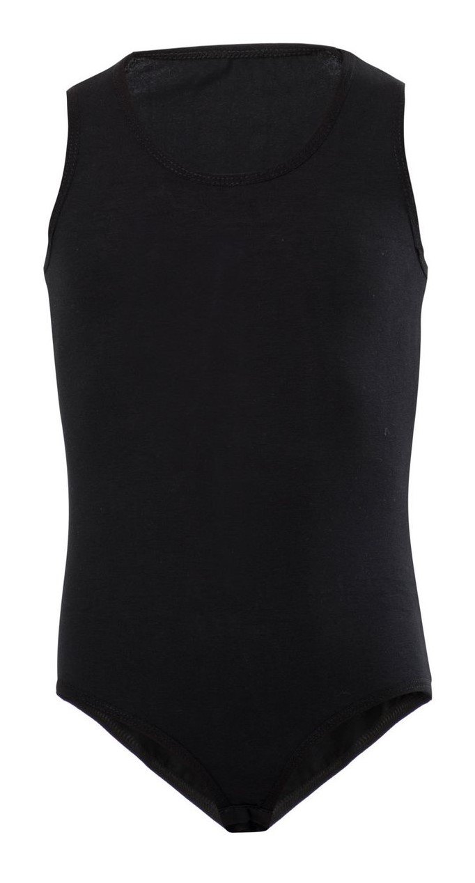 Geniş Askılı Pamuklu Kız Çocuk Body Anıt 4524 - Siyah