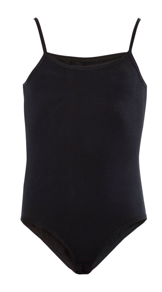 Pamuklu Geniş Askılı Kız Çocuk Body Anıt 4523 - Siyah