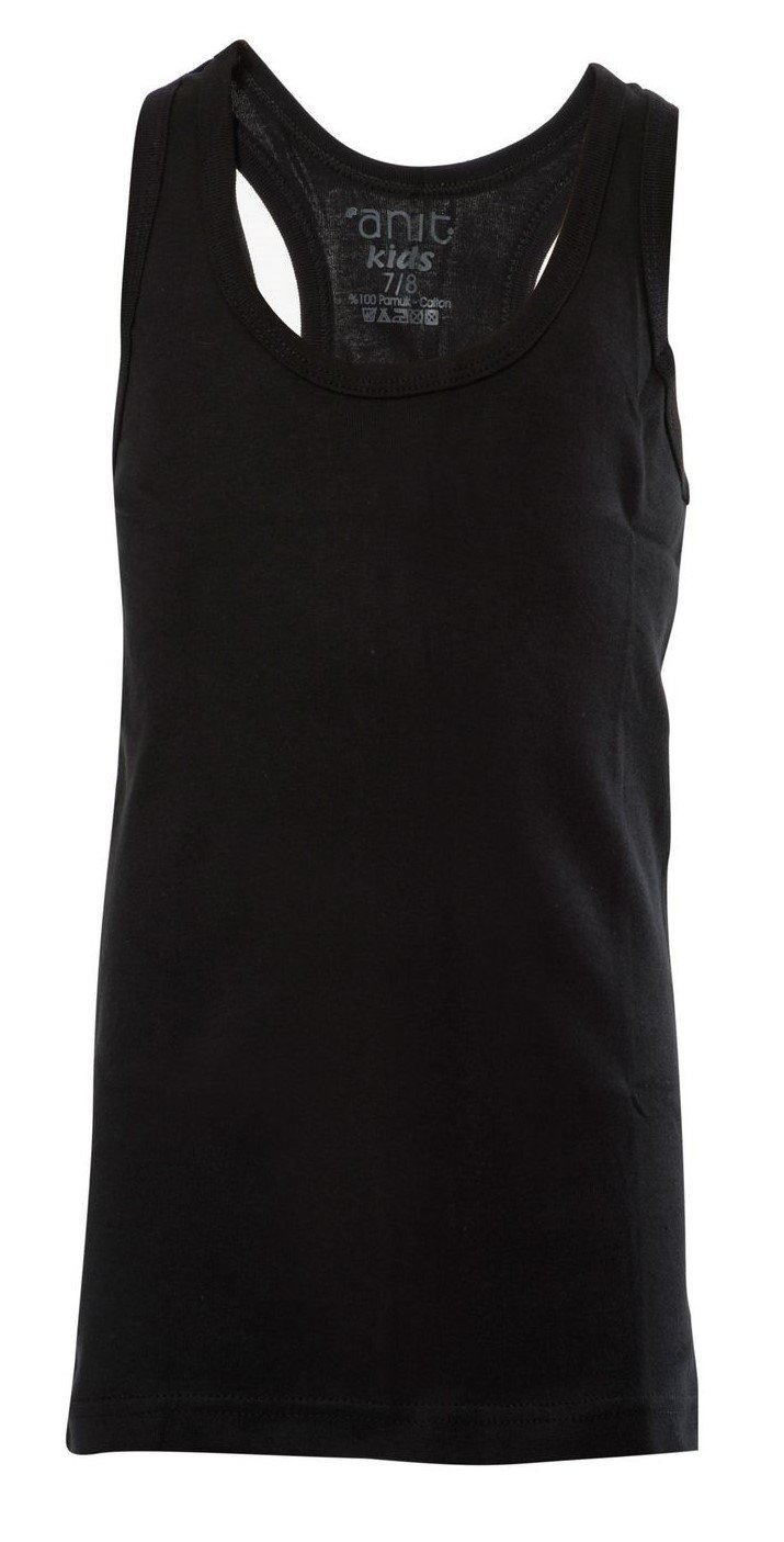 Pamuklu Rahat Kesim Erkek Çocuk Atlet Anıt 4706 - Siyah