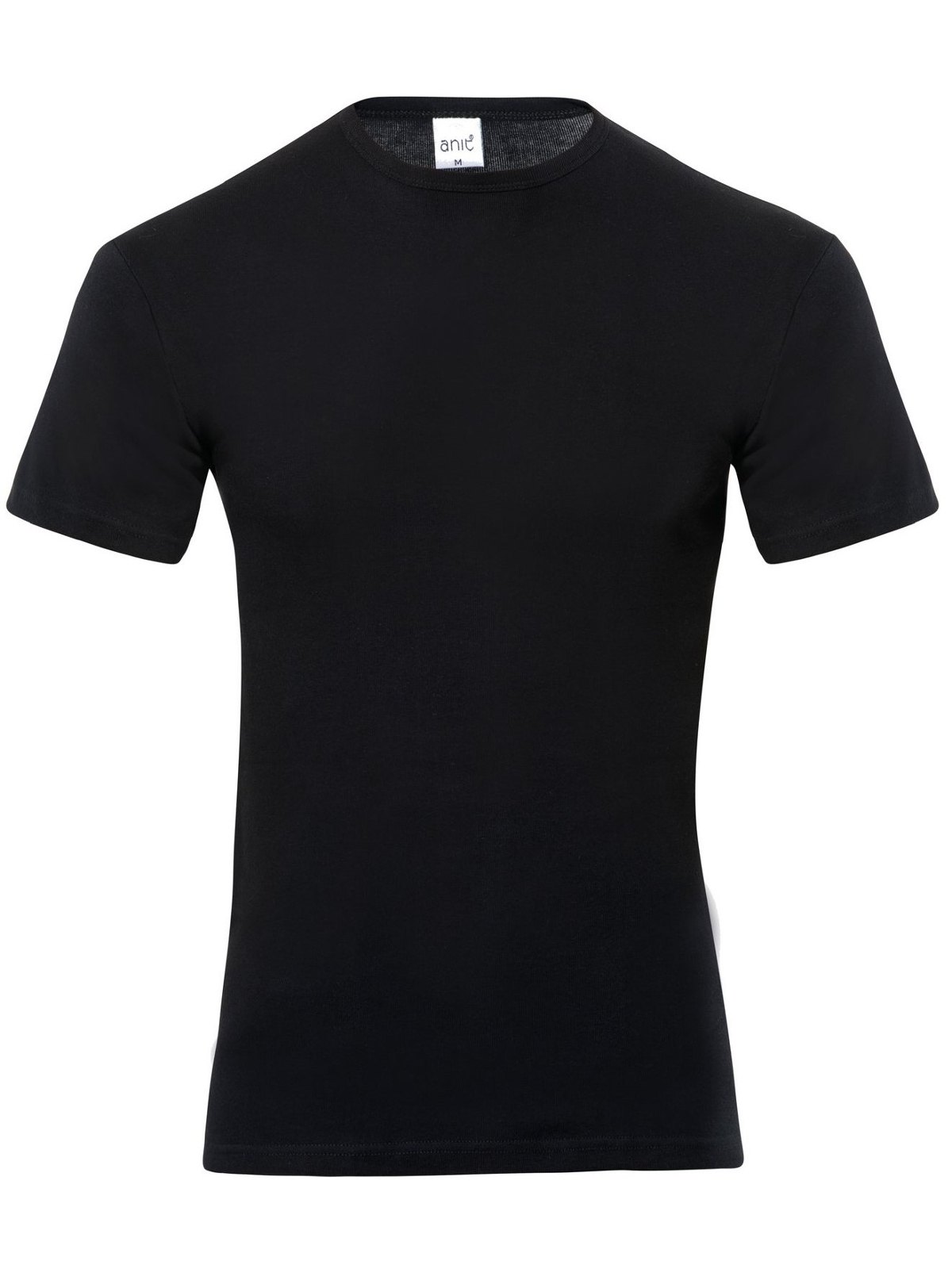 Pamuklu Ribana O Yaka Erkek Atlet Anıt 1107 - Siyah