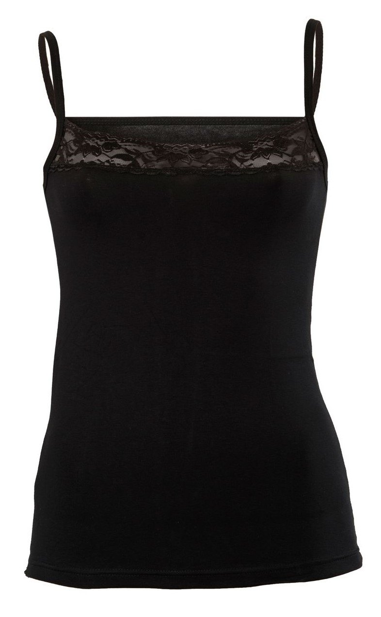 Pamuklu Nefes Alan İp Askılı Atlet Anıt 2120 - Siyah