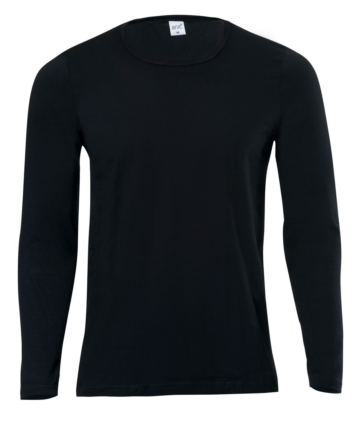 Pamuklu Uzun Kollu Fit Kalıp T-Shirt Anıt 1165 - Siyah