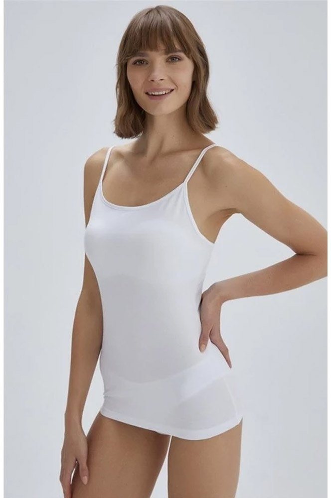 Pamuklu Nefes Alabilen Askılı Atlet 2 Li Eros 600 - Beyaz