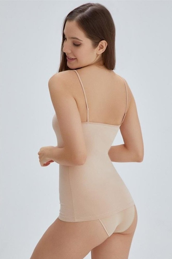 Pamuklu Nefes Alabilen Askılı Atlet 2 Li Eros 600 - Ten