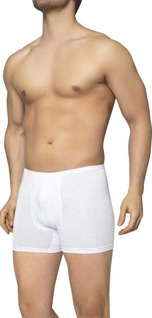 Bambu Kumaş, Esnek Bel Lastiği Erkek Boxer Lüx DRM 3911 - Beyaz
