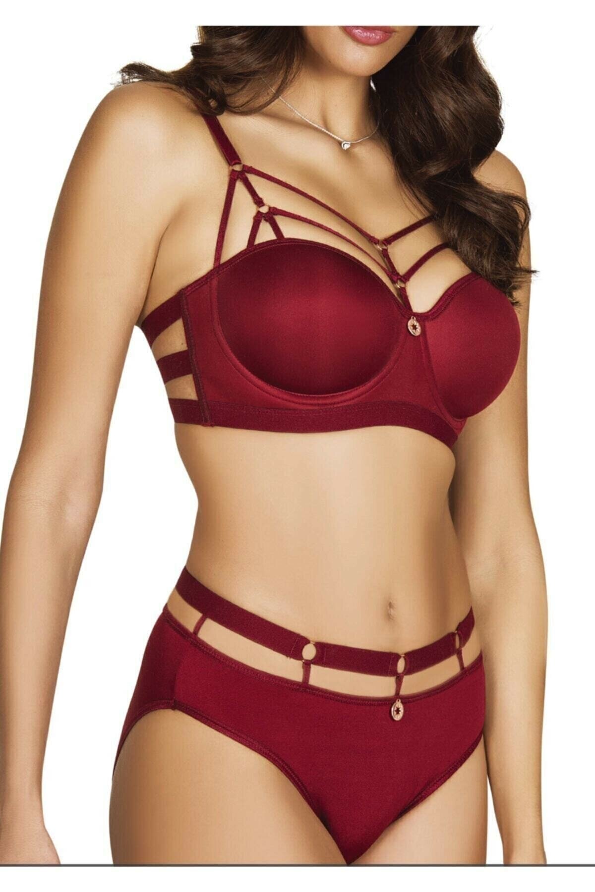 Basic Bralet Sütyen Takım Polyester Elastan Le Jardin 5045 - Bordo