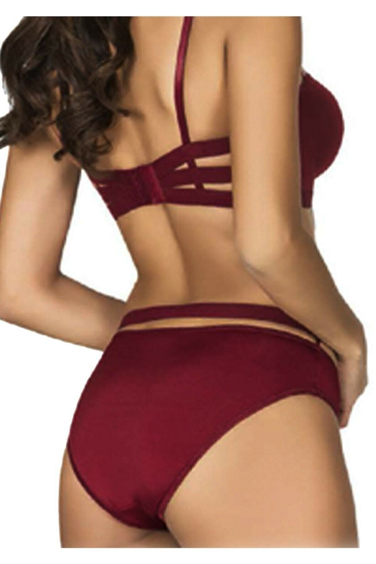 Basic Bralet Sütyen Takım Polyester Elastan Le Jardin 5045 - Bordo