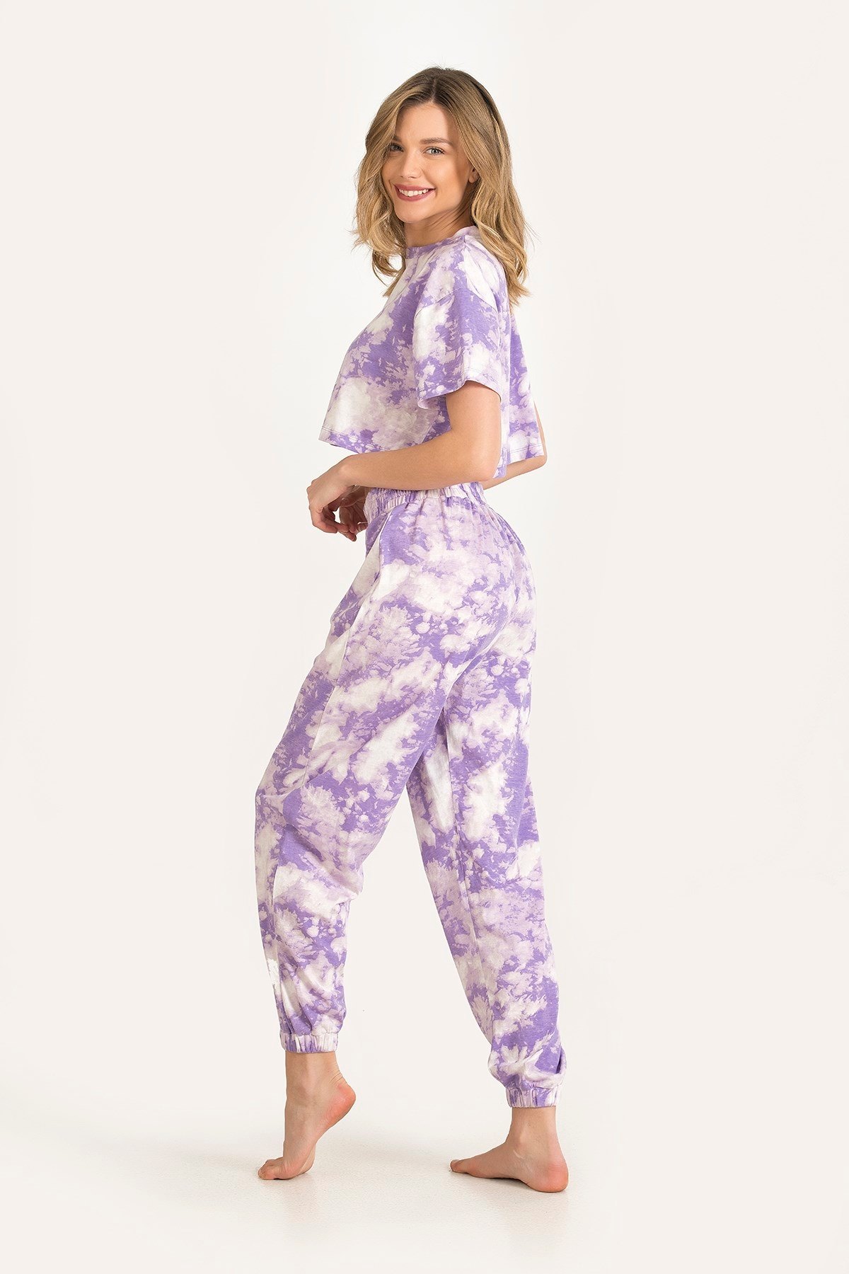 NBB Baskılı Kolsuz Pijama Takımı NBB 67165 - Görsel 3