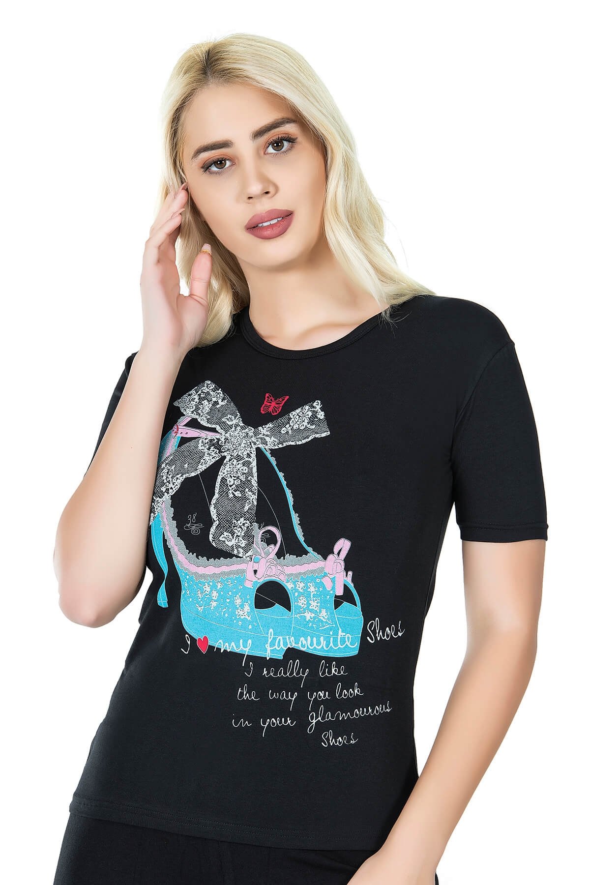 Esnek Tek Parça Body Derya Kurşun 275 - Siyah