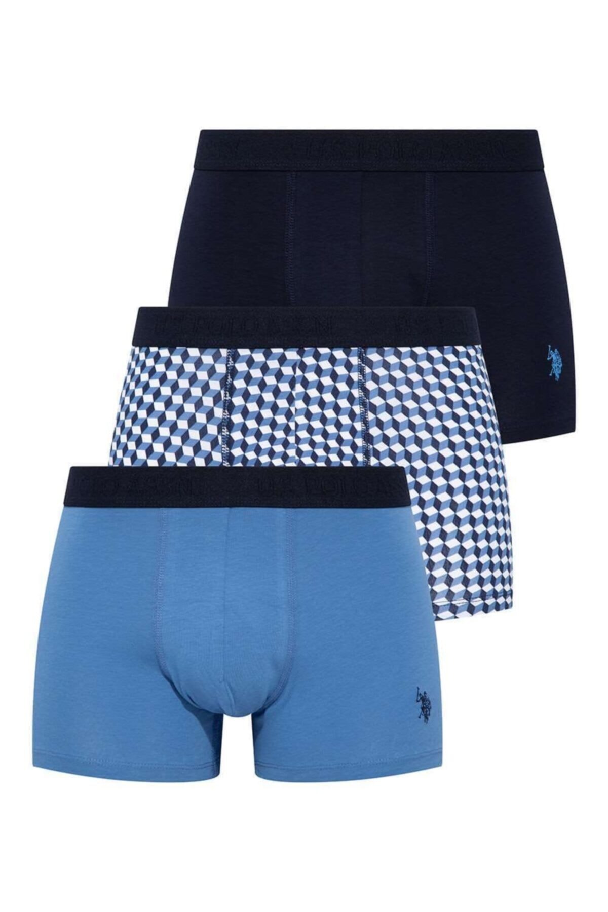 Pamuklu ve Elastan Karışımlı 3'lü Boxer U.S. Polo Assn. 80256 - Görsel