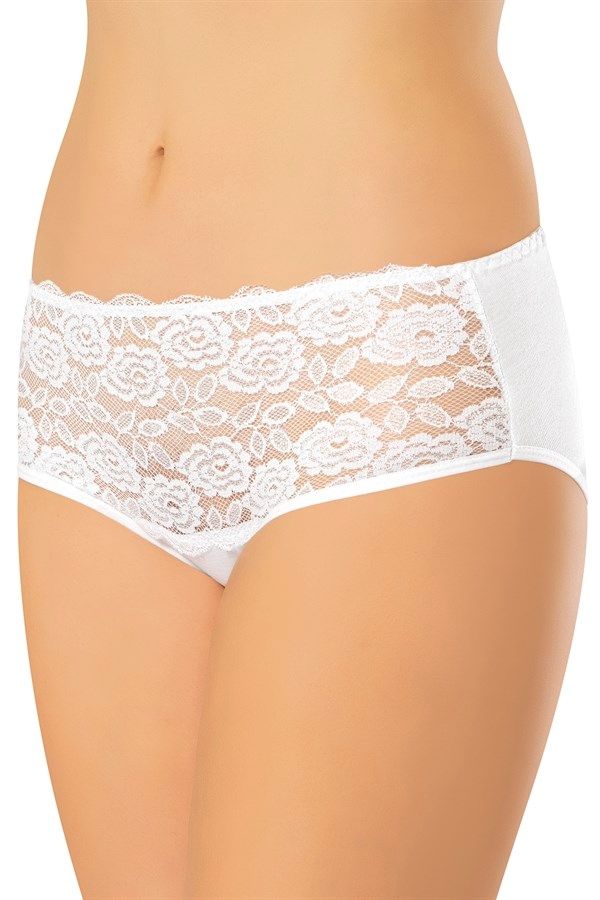 Dantelli İp Detaylı String Külot Erdem 2572 - Beyaz