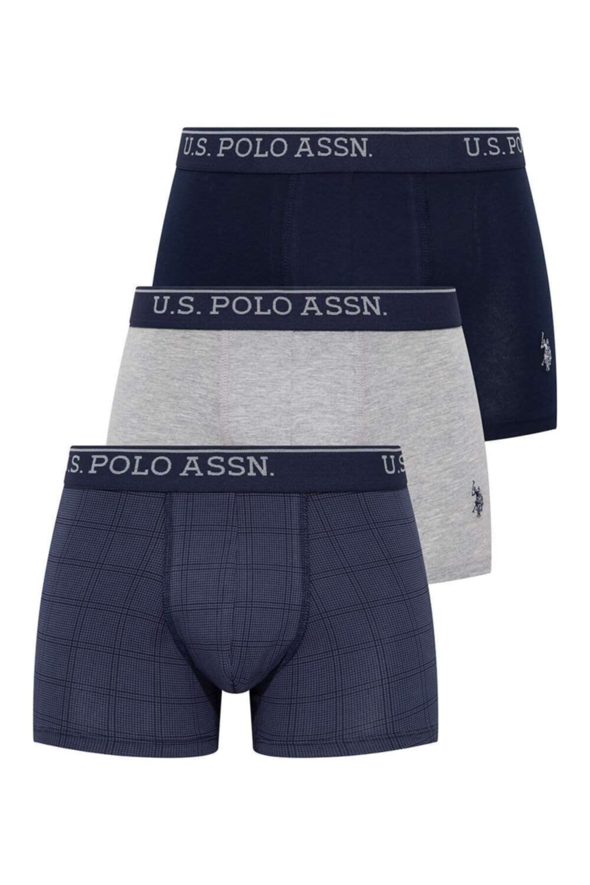 Bel Lastiği Baskılı Pamuklu Kısa Paça Boxer U.S. Polo Assn. 80263 - Görsel