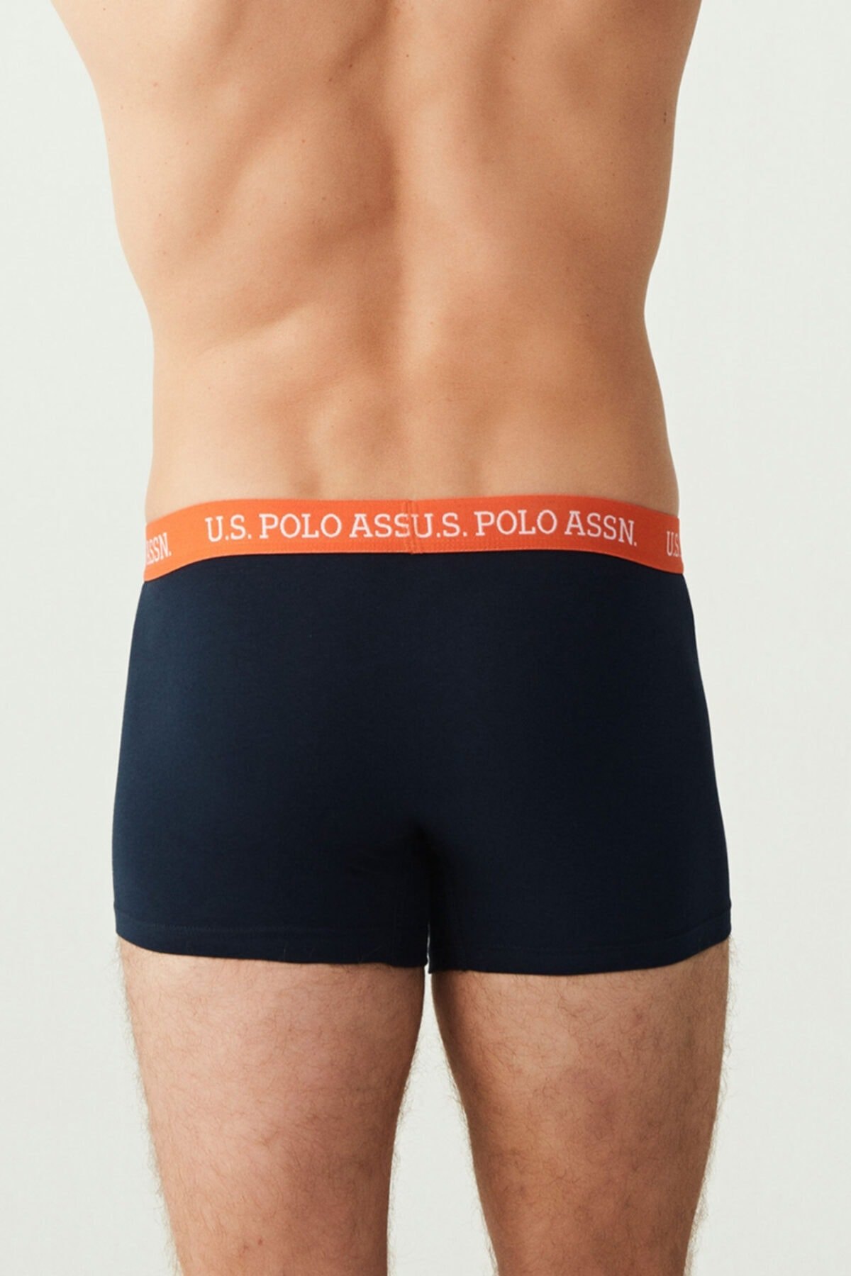 Pamuklu Esnek Bel Lastiği Kısa Paça Boxer U.S. Polo Assn. 80253 - Lacivert