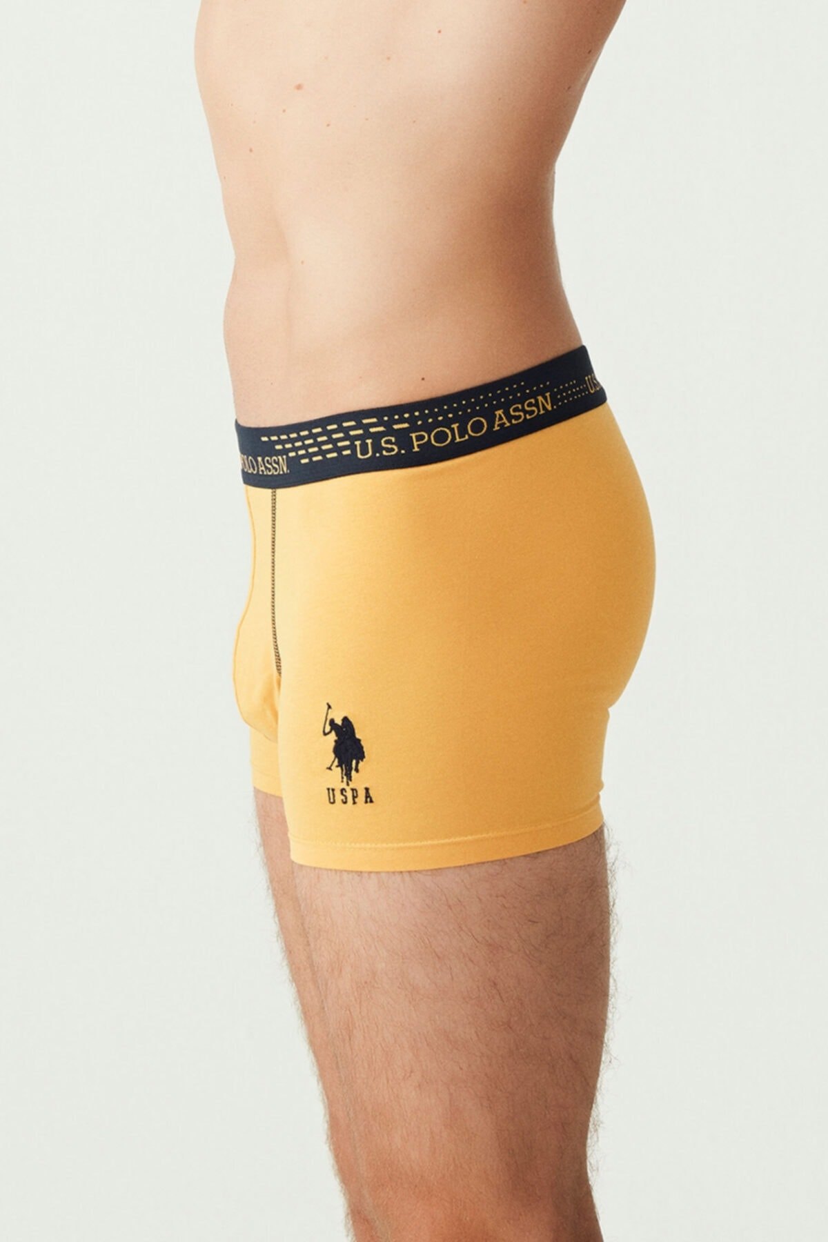 Biyeli Düşük Bel Pamuklu Elastan Boxer U.S. Polo Assn. 80178 - Görsel