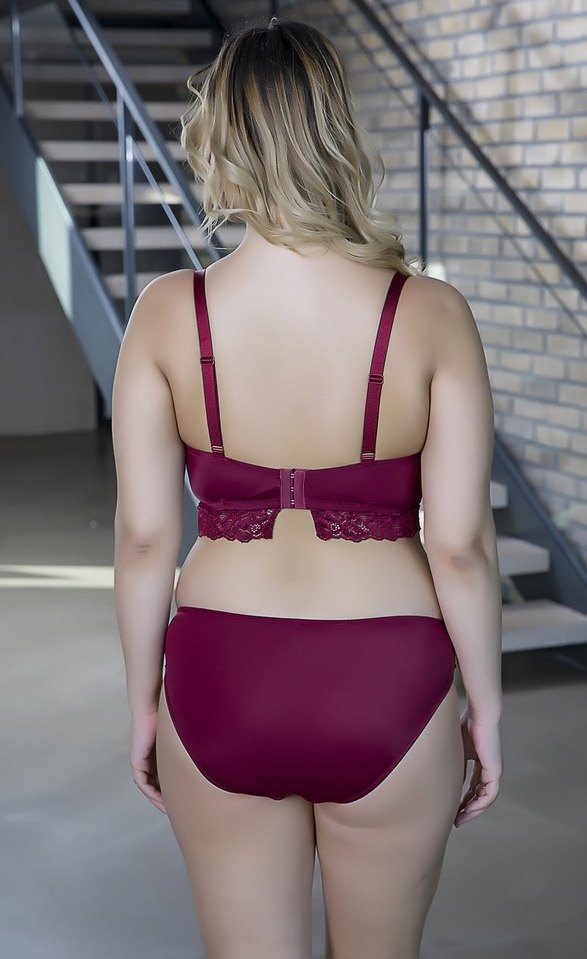 Moonlight Bordo Dantel Detaylı Sütyen Moonlight 2187 - Görsel 3