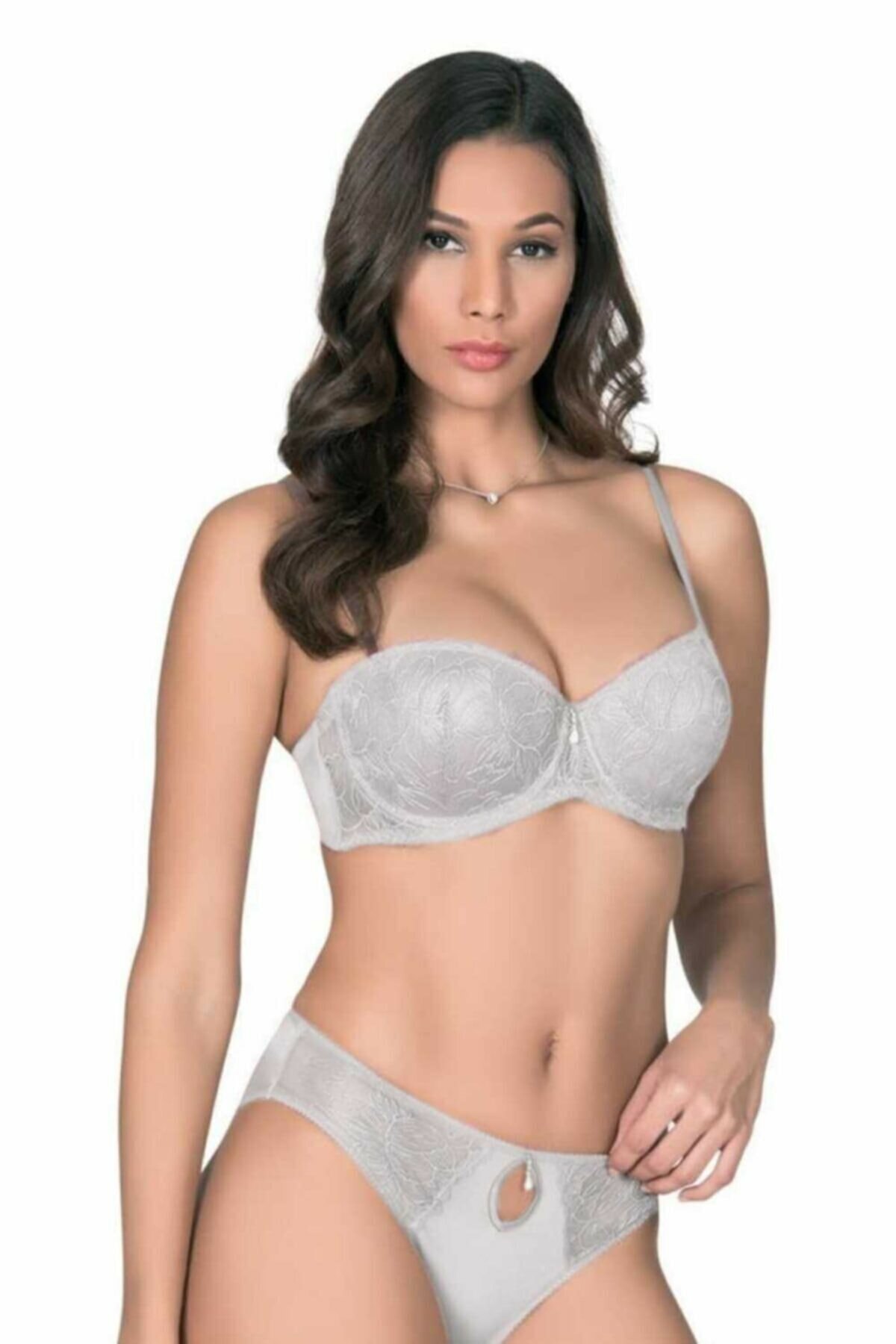 Destekli Sütyen Bikini Külot Takımı Le Jardin 5105 - Ekru