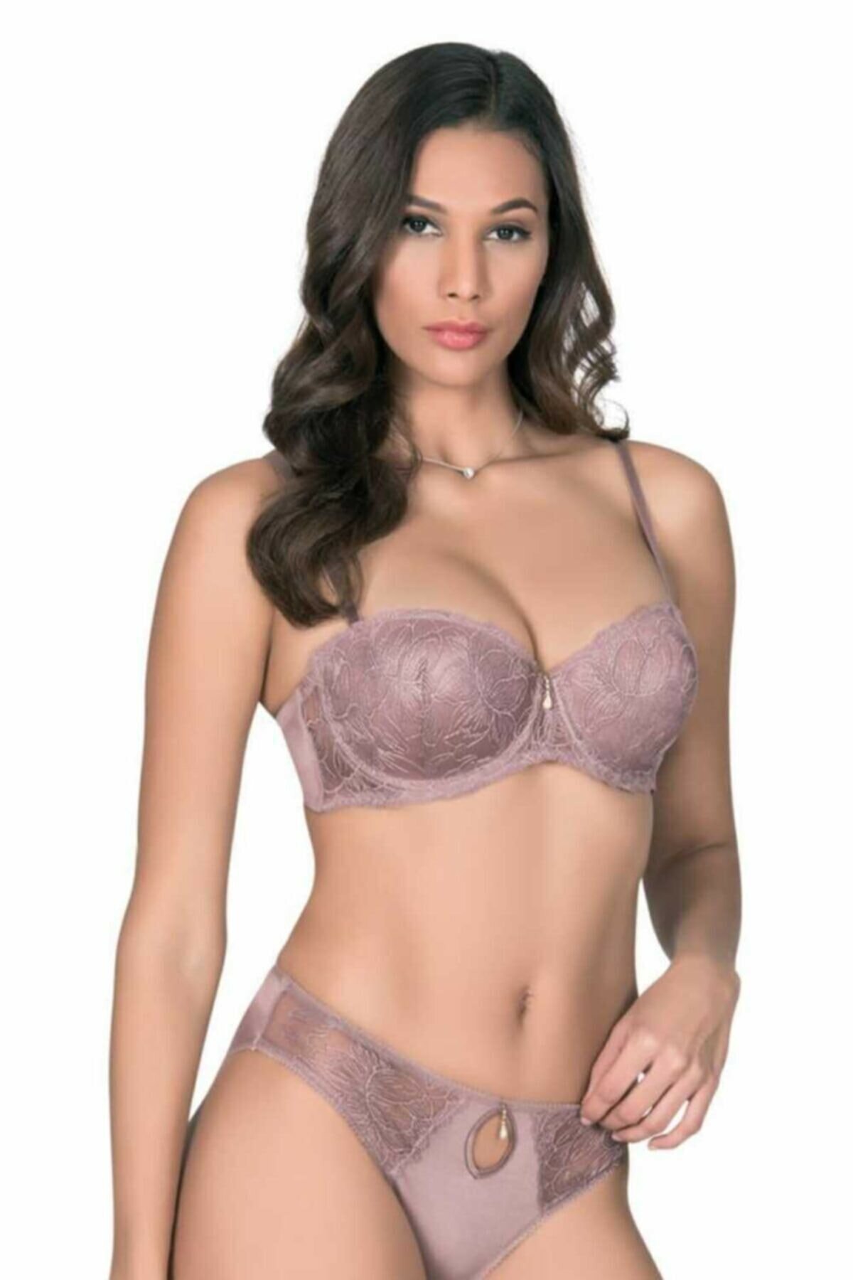 Destekli Sütyen Bikini Külot Takımı Le Jardin 5105 - Pembe