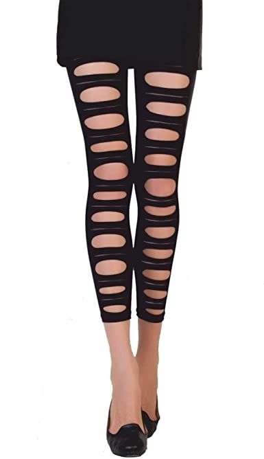 Yüksek Bel Yırtık Tayt Çorap Daymod 1422004 - Siyah