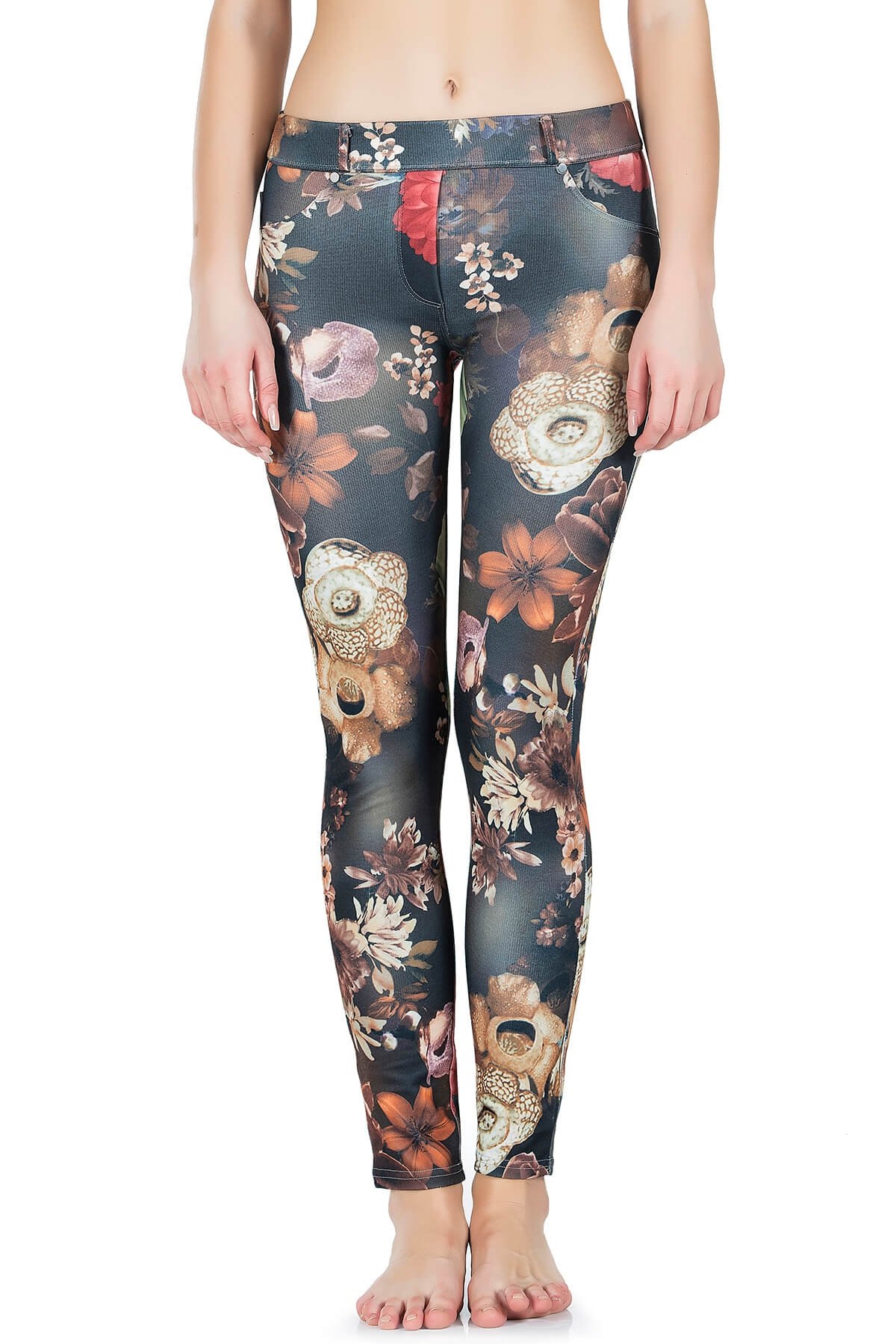 Desenli Yüksek Bel Kadın Tayt Derya 461 - Asorti