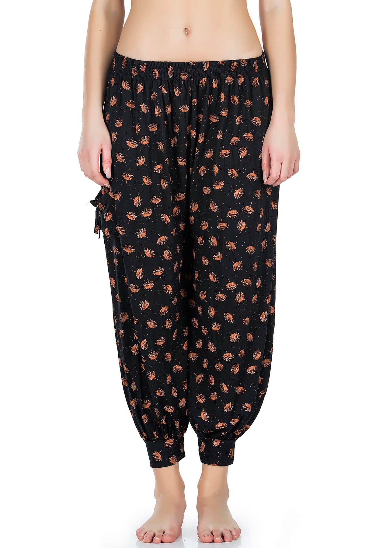 Desenli Nefes Alan Manşetli Şalvar Derya Kurşun 01 - Çok Renkli