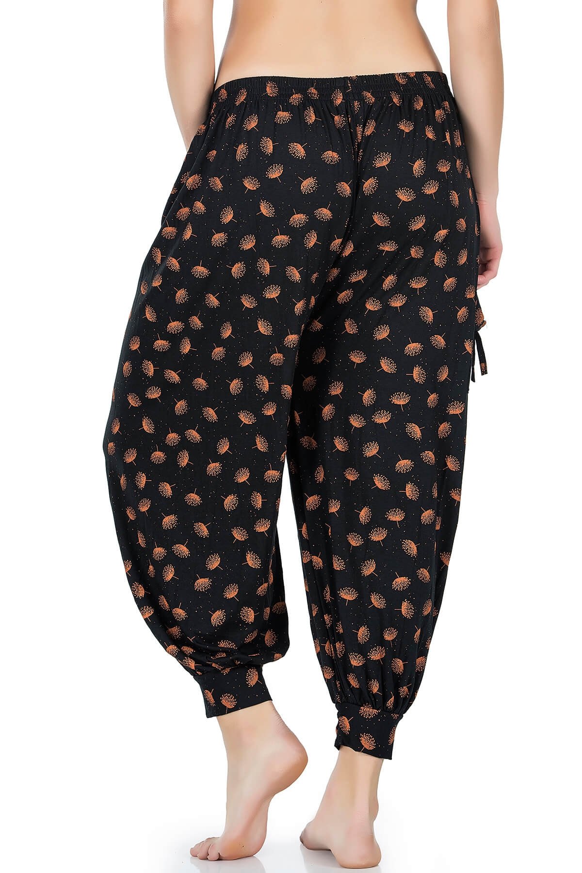 Desenli Nefes Alan Manşetli Şalvar Derya Kurşun 01 - Çok Renkli