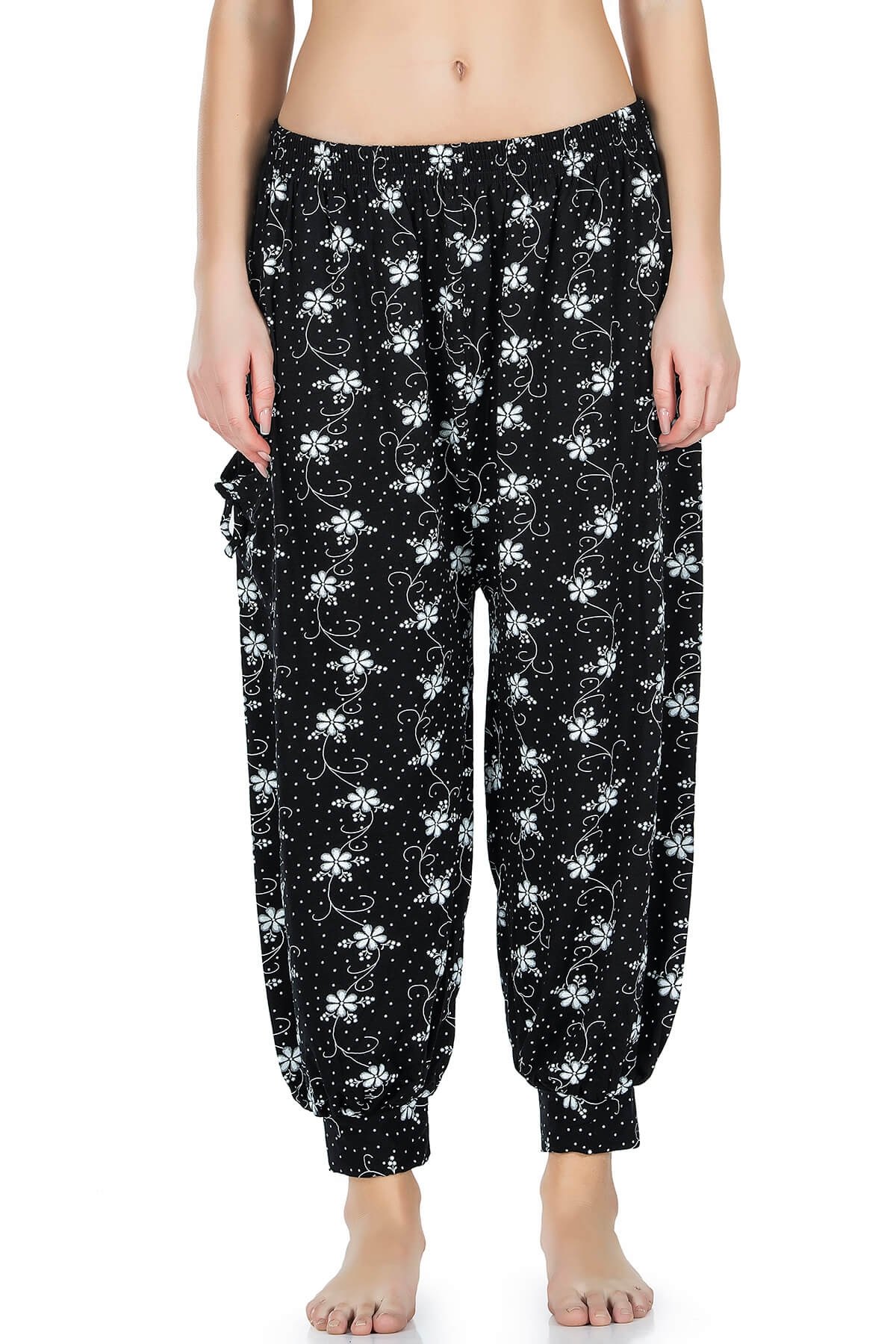 Desenli Nefes Alan Şalvar Somon Derya Kurşun 02 - Çok Renkli