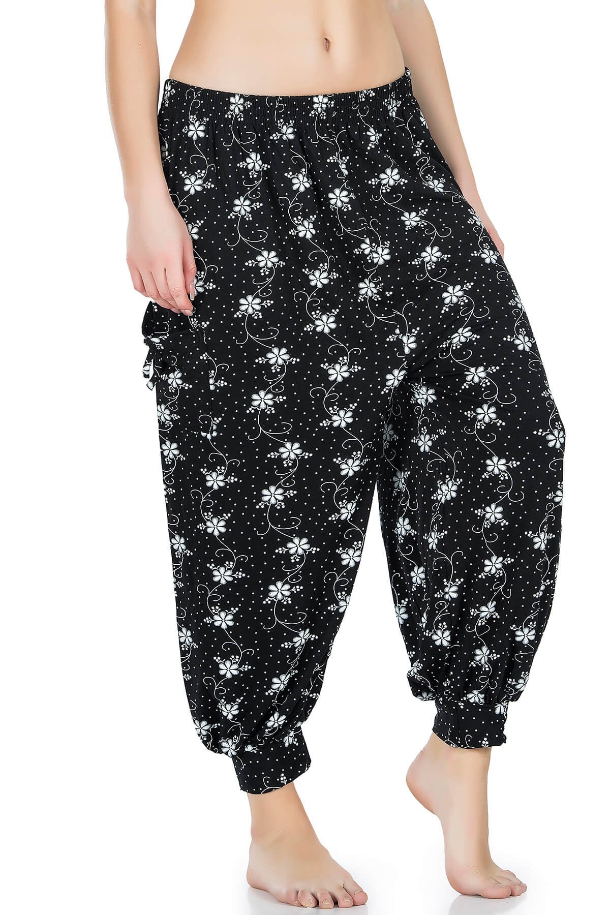 Desenli Nefes Alan Şalvar Somon Derya Kurşun 02 - Çok Renkli