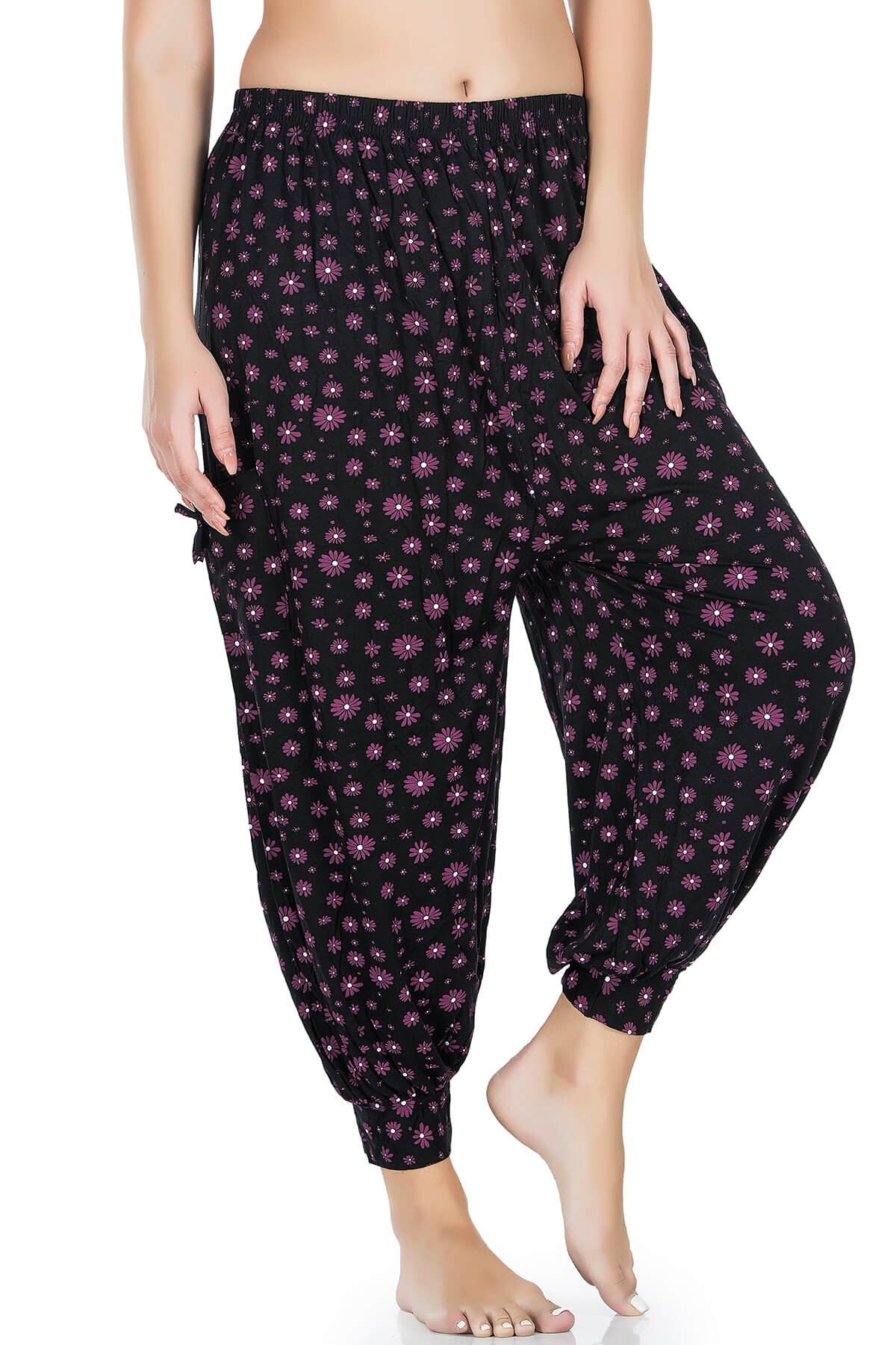 Desenli Nefes Alan Manşetli Şalvar Derya Kurşun 03 - Çok Renkli