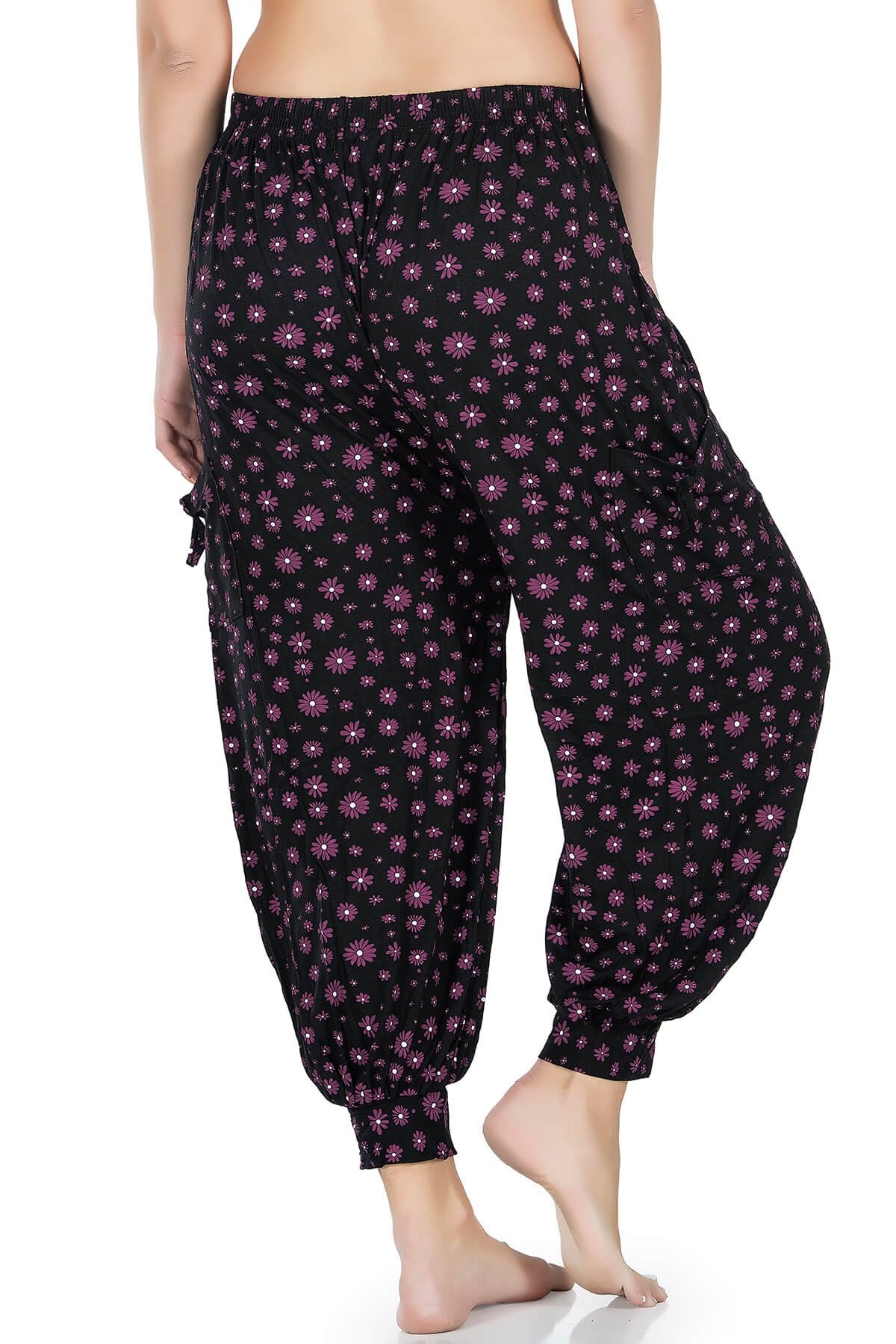 Desenli Nefes Alan Manşetli Şalvar Derya Kurşun 03 - Çok Renkli