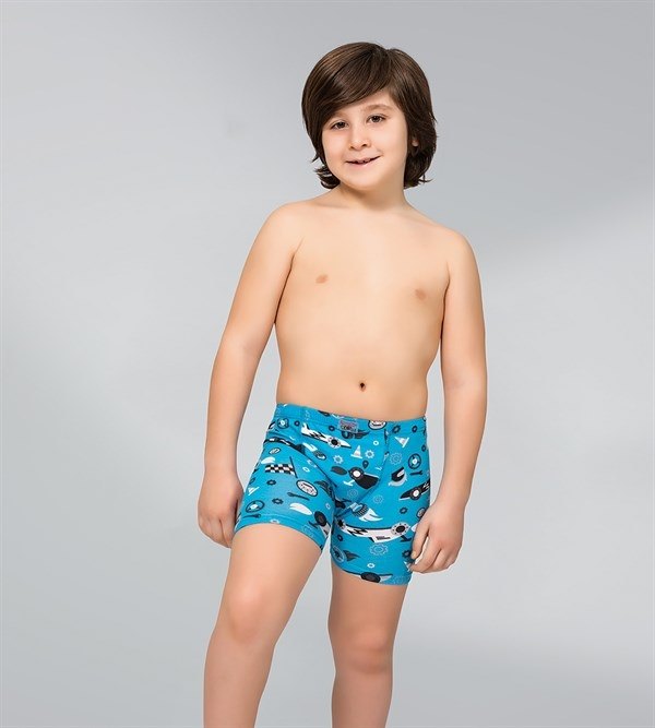 Namaldı Pamuklu Esnek Desenli Boxer Erkek Çocuk Namaldı 302 - Görsel 5