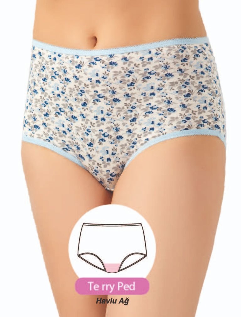 Yüksek Bel Destekli Pamuklu Külot 4'lü Paket Öztaş 21004 - Asorti