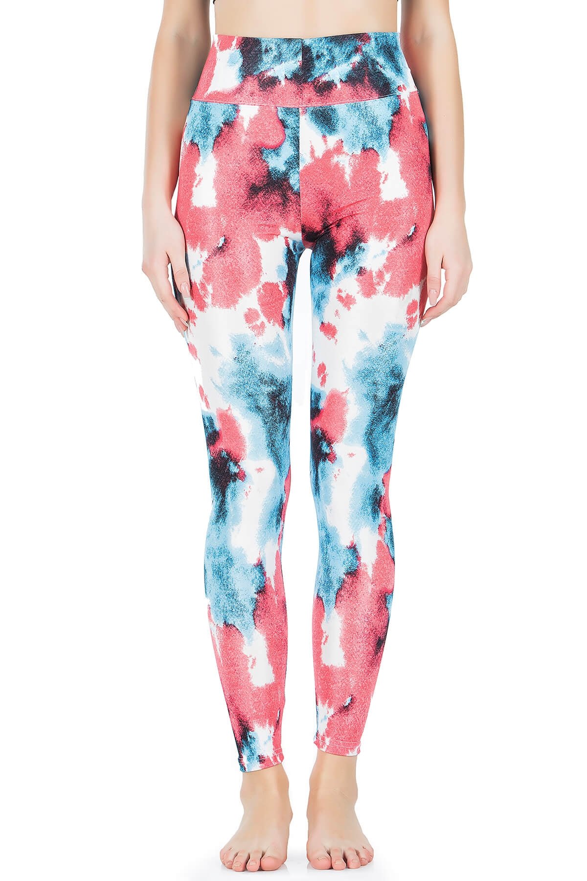 Desenli Yüksek Bel Kadın Tayt Esnek Yapı Derya Kurşun 0606 - Desen 03