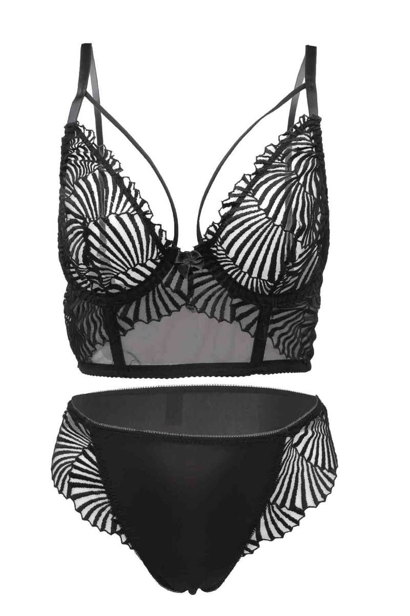 NBB Dantel Detaylı Desteksiz Bralet Sütyen Takımı NBB 4744