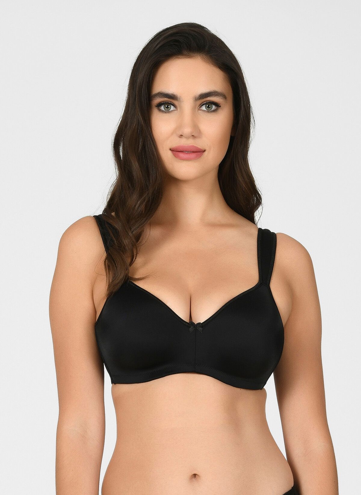 Dantel Detaylı Desteksiz Sütyen NBB 3479 - Siyah