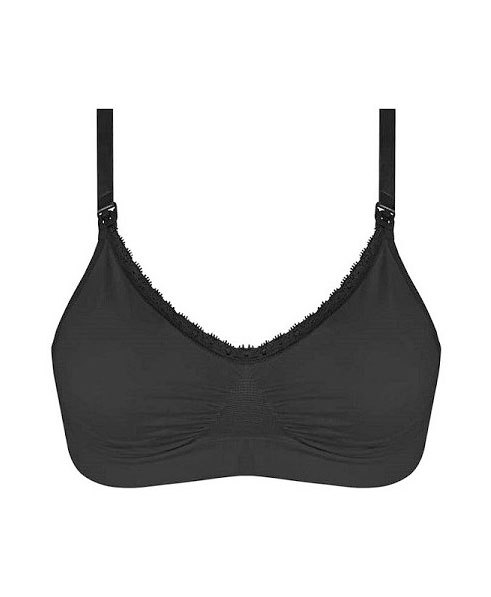 Dikişsiz Pamuklu Astar Emzirme Sütyeni Form Angel 7002 - Siyah