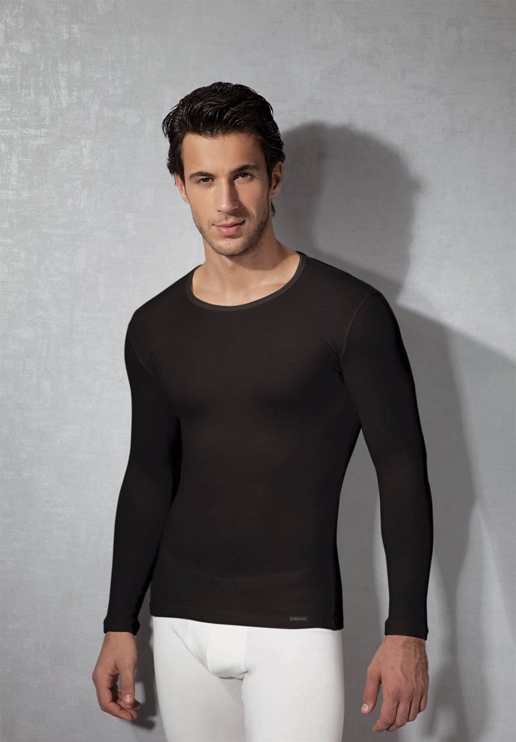 Fırçalı İç Yüzey Nem Transferi Erkek Termal Üst Doreanse 2965 - Siyah