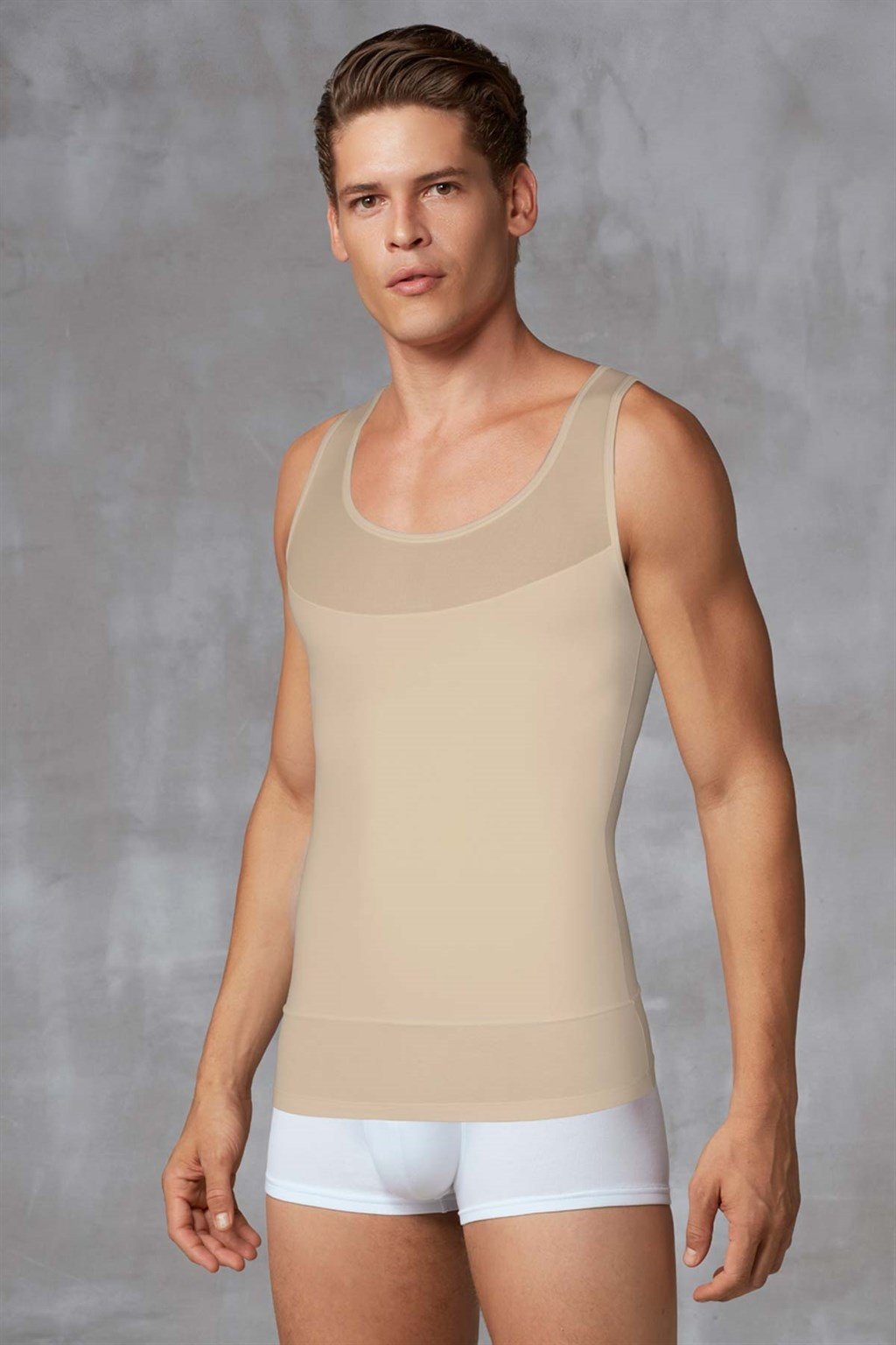 Pamuklu V Yaka Erkek Atlet Korse Doreanse 5965 - Ten