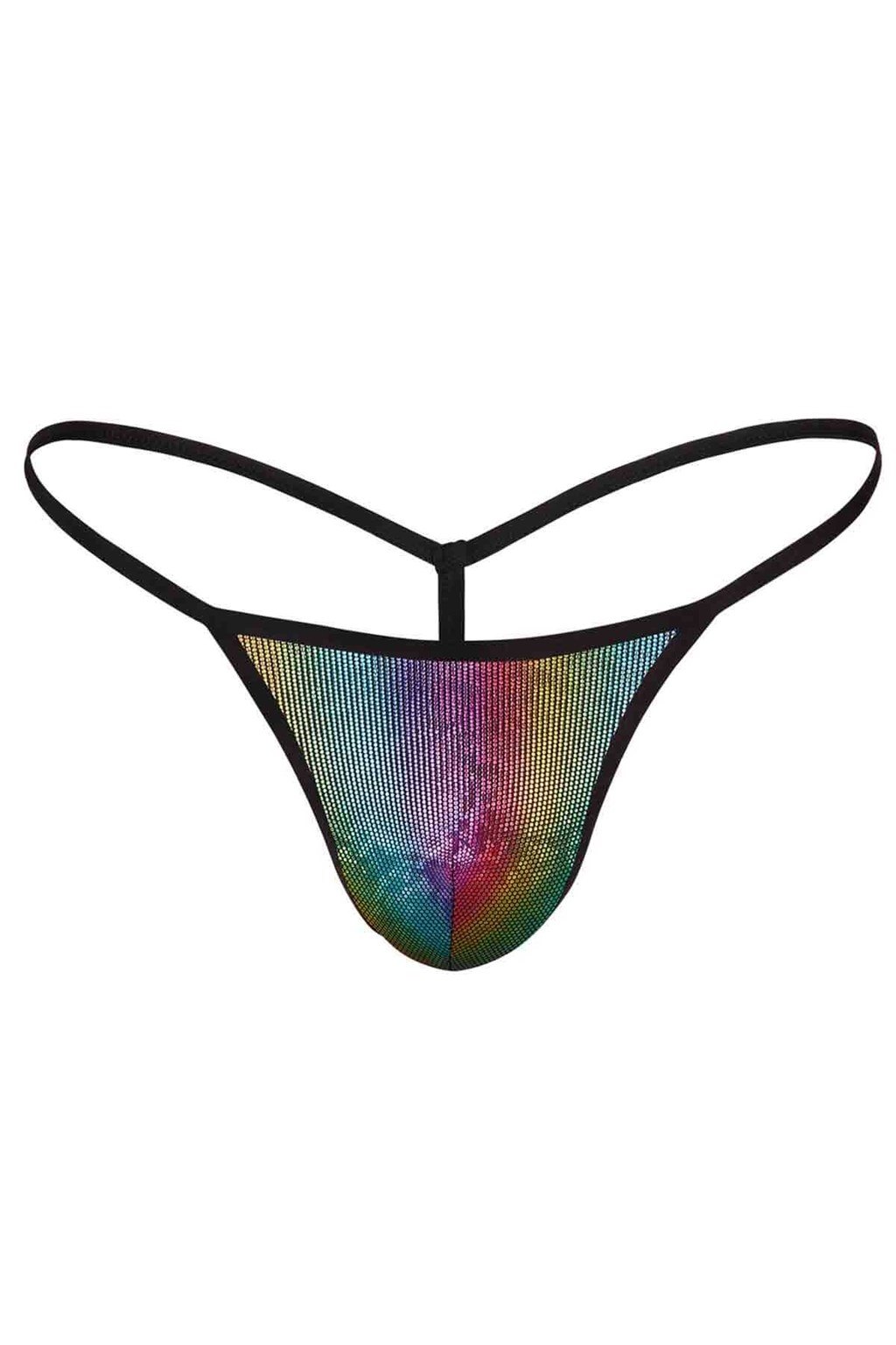 Polyamid Elastan Çok Renkli Parlak Tanga String Doreanse 1300 - Rainbow