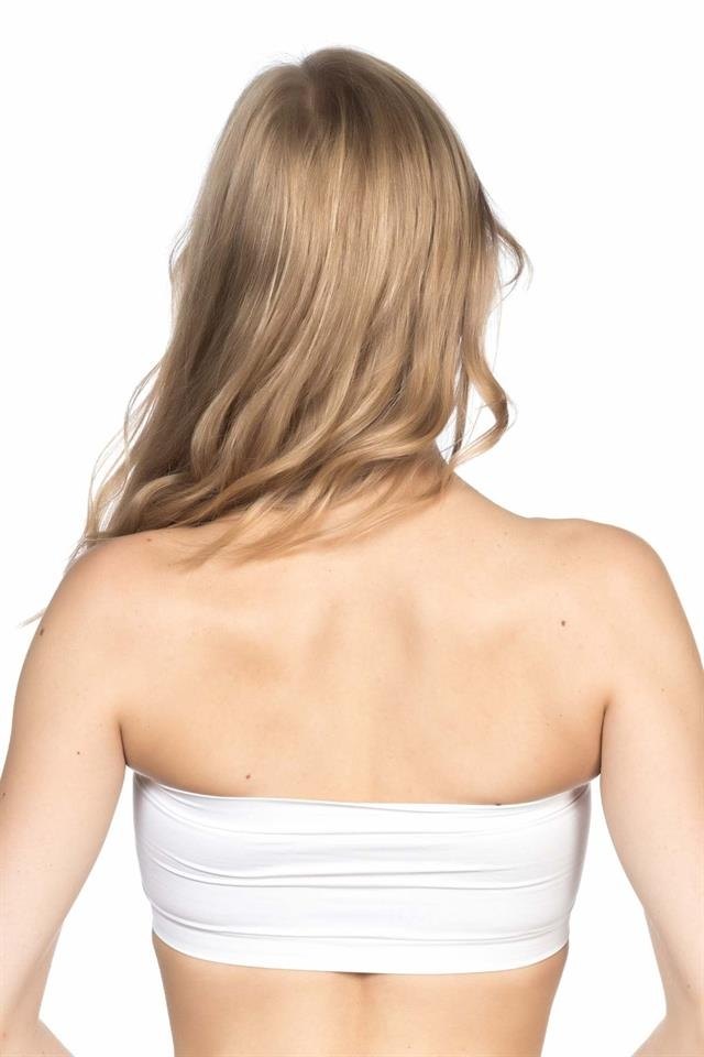 Dikişsiz Pedli Straplez Büstiyer Emay 4022 - Beyaz