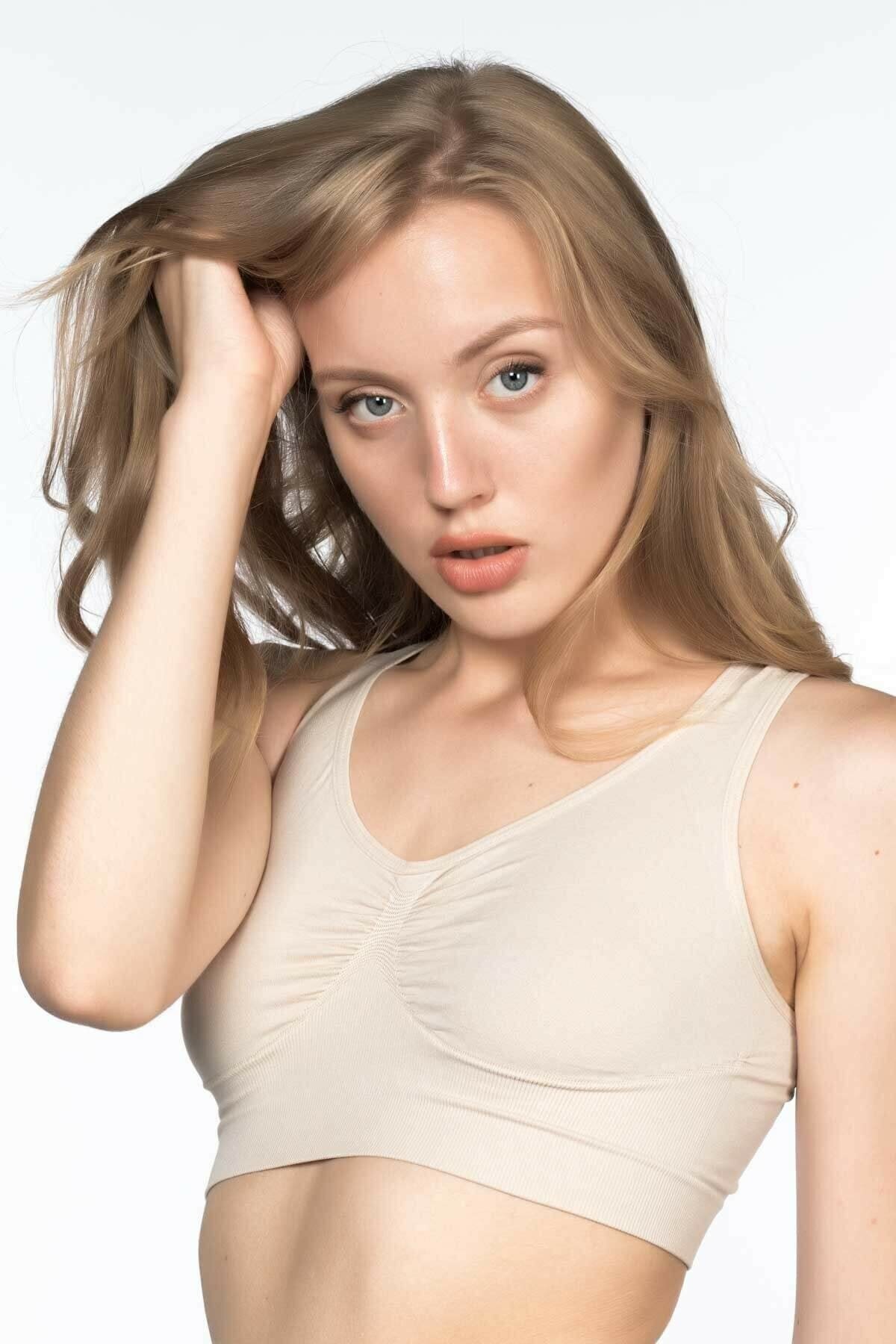 Dikişsiz Sporcu Büstiyer Emay 4001 - Ten