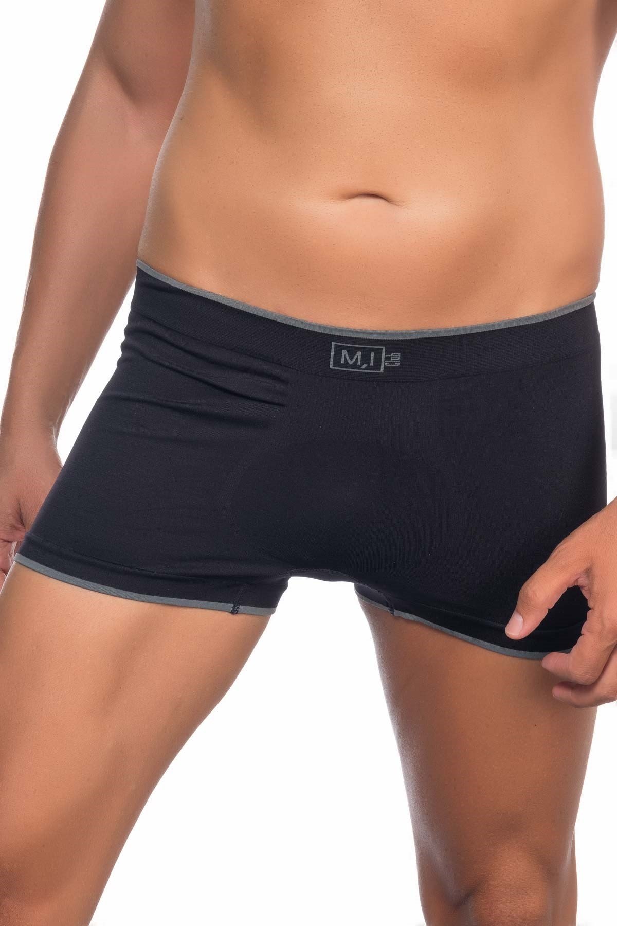 Esnek Bel Lastiği ve Modal Kumaşlı Boxer Emay 2103 - Siyah