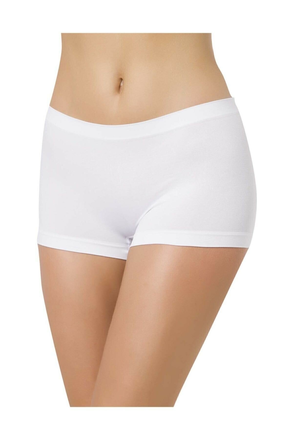 Dikişsiz Yapı ve Kompresyon Özellikli Boxer Korse Emay 3000 - Beyaz