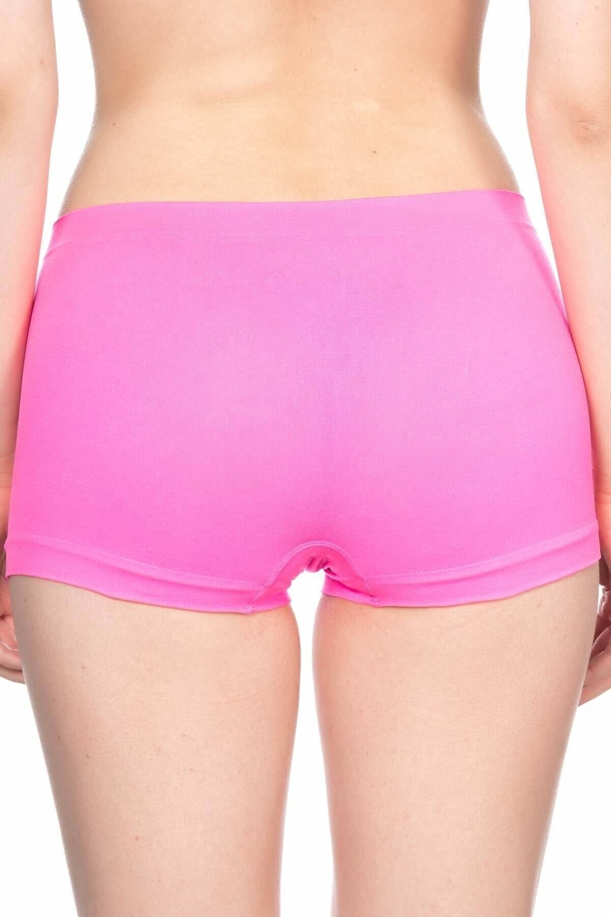 Dikişsiz Yapı ve Kompresyon Özellikli Boxer Korse Emay 3000 - Fuşya